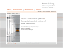 Tablet Screenshot of hace-stiftung.de